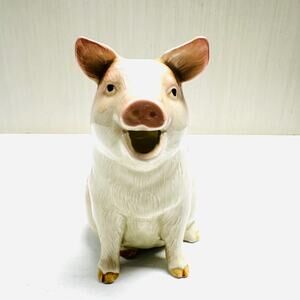 Vintage Otagiri Pink Pig Creamer Figurine Ceramic Planter Made in Japan